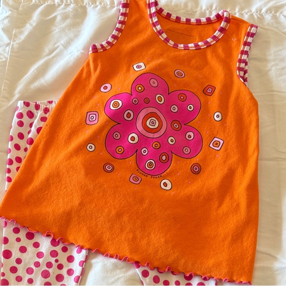 Vibrant Orange and Pink Kids Tank Top